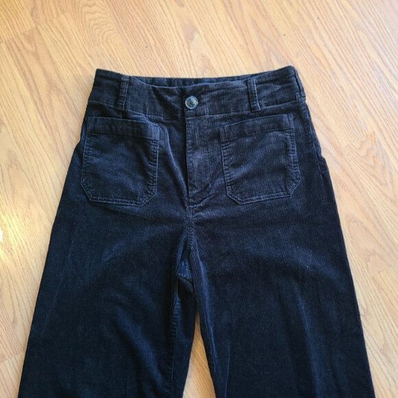 MAEVE ANTHRO THE COLETTE STRETCH CORDUROY WIDE LEG CROP HIGH RISE PANTS sz 29 - Picture 3 of 7